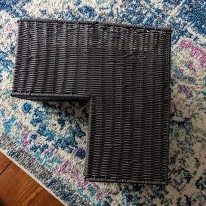 Wicker Brown Stair Basket